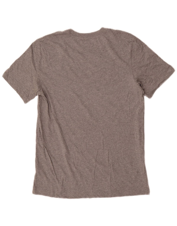 Camiseta Nike masculina gráfica Top algodão cinza médio