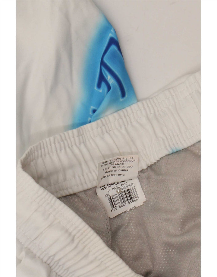 Shorts de natação masculino Billabong gráfico 2XL poliéster branco