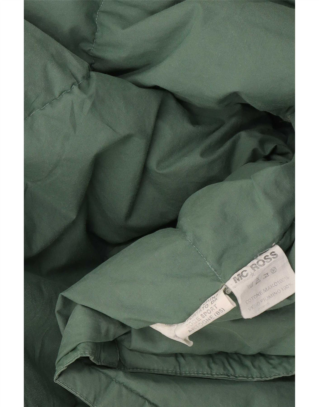 Jaqueta acolchoada masculina MC Ross UK 38 algodão verde médio