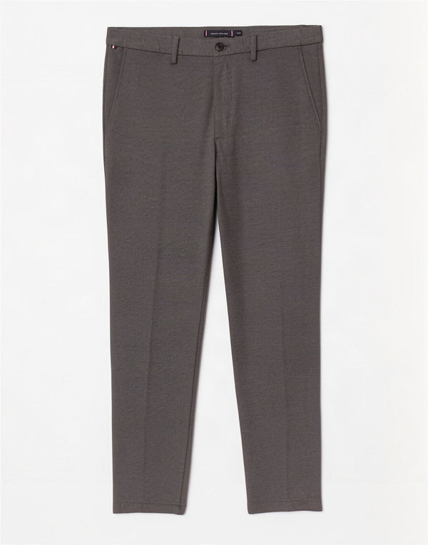 Tommy Hilfiger Mens Slim Chino Calças W32 L30 Cinza Viscose
