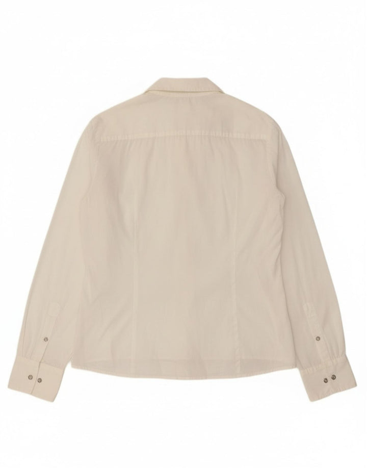 Blusa feminina Murphy & Nye UK 16 grande algodão branco