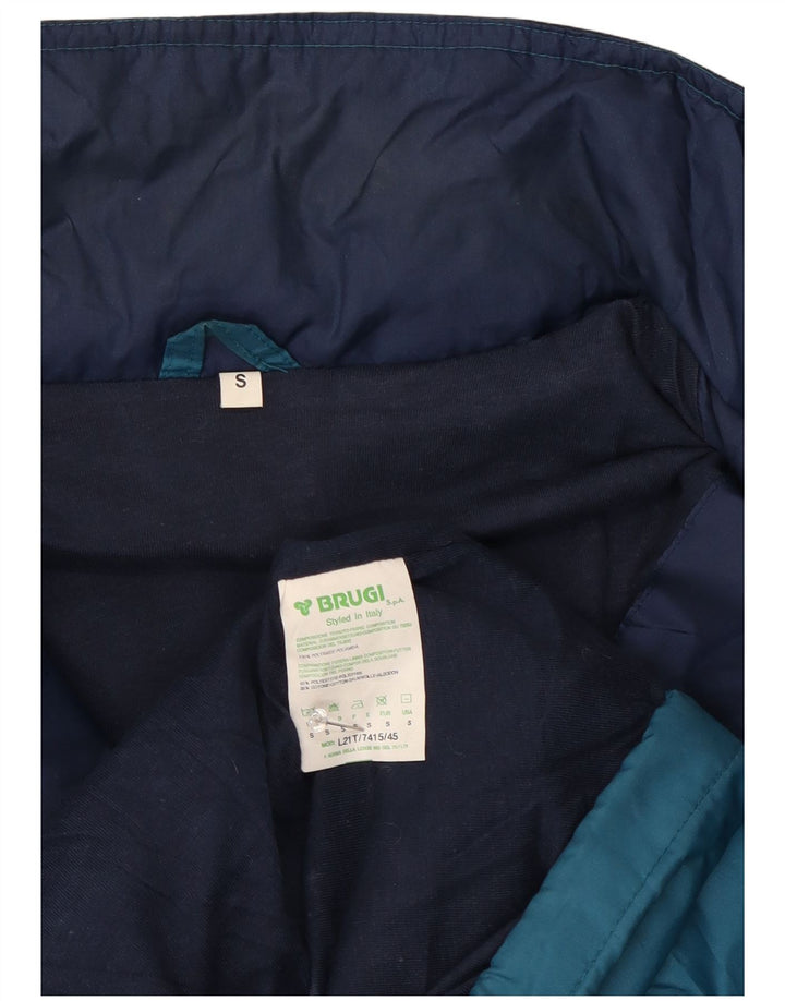 Jaqueta masculina com capuz e capuz da Brugi, bloco colorido azul marinho pequeno