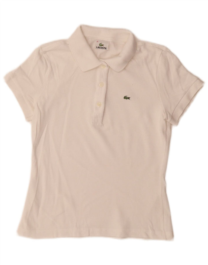 Camisa polo feminina Lacoste tamanho 38 médio branco