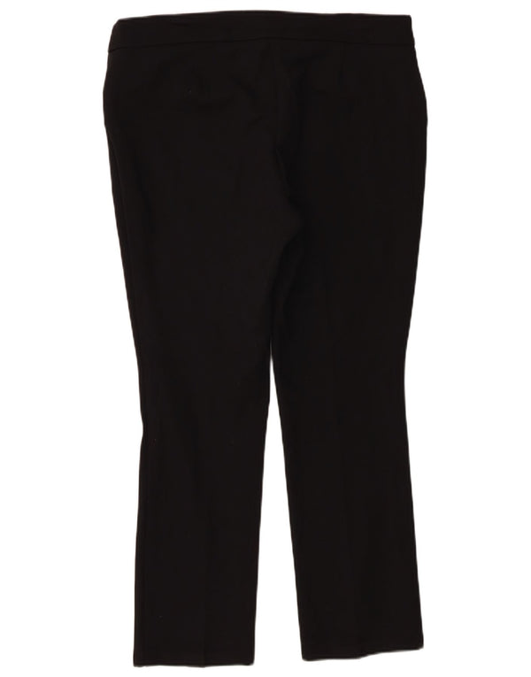Calça feminina casual Marks & Spencer curta e justa Reino Unido 14 grande W32 L26 preta