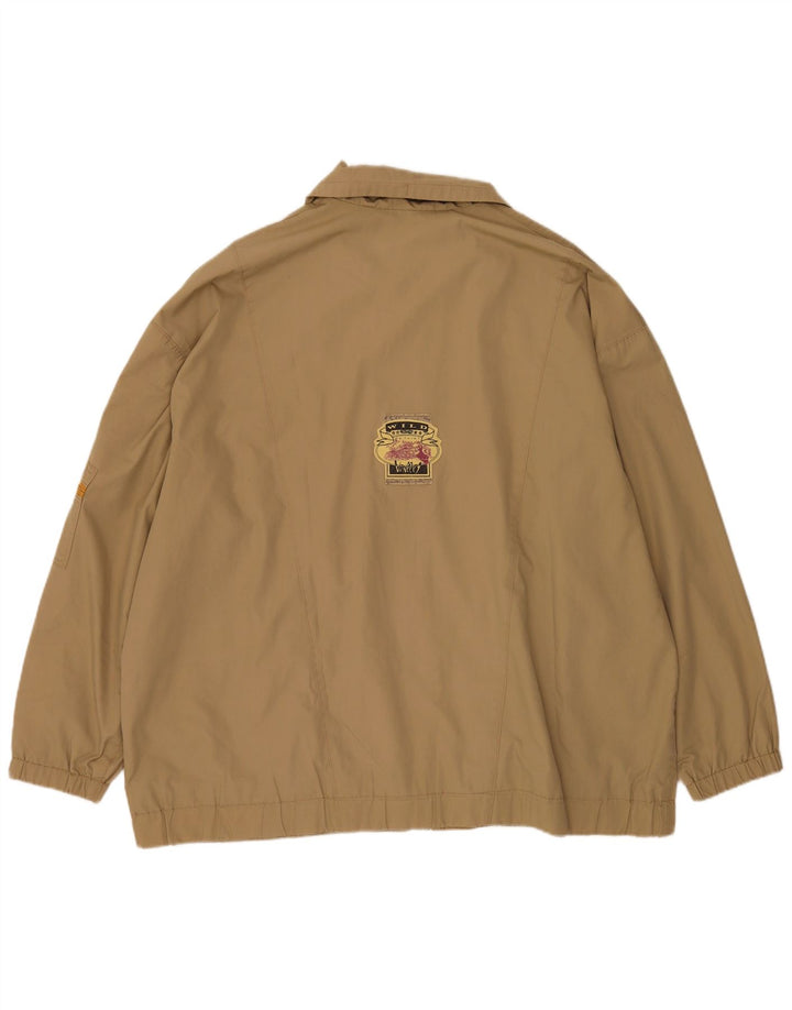 Jaqueta bomber masculina vintage UK 46 3XL bege Colourblock