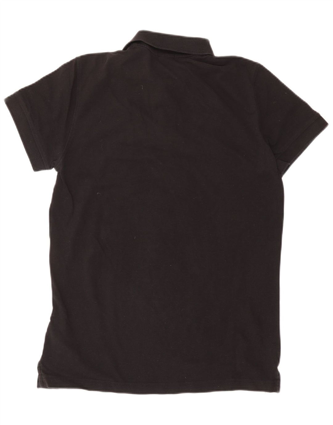 Camisa polo masculina de ajuste regular HUGO BOSS de algodão preto médio