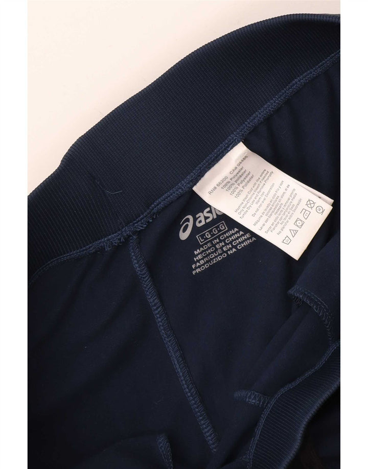 Calça de treino masculina Asics Joggers grande poliéster azul marinho