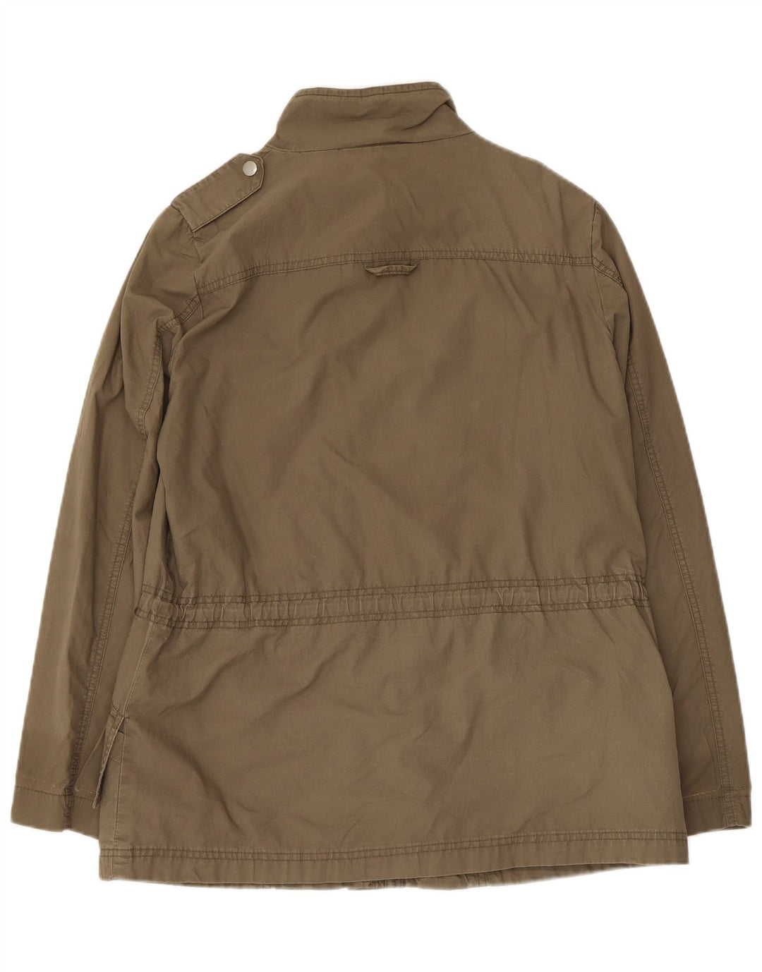 Jaqueta militar feminina Zara UK 14 algodão cáqui médio
