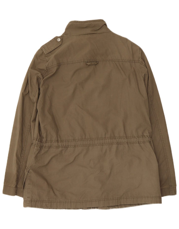 Jaqueta militar feminina Zara UK 14 algodão cáqui médio