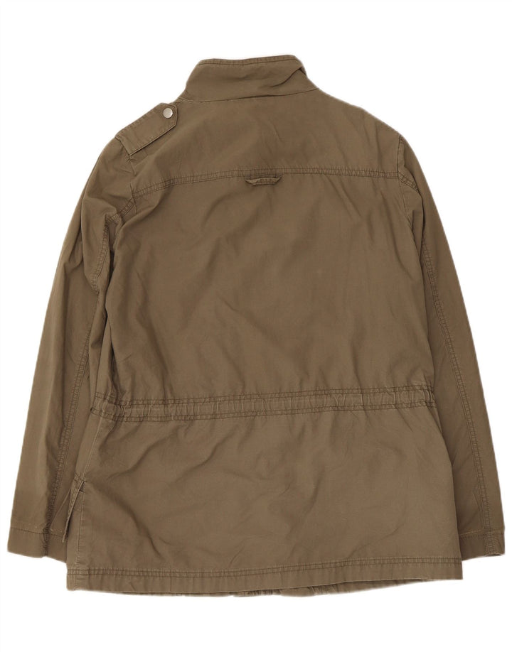 Jaqueta militar feminina Zara UK 14 algodão cáqui médio