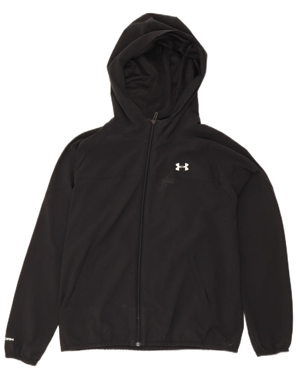 Under Armour Mens Hooded Tracksuit Top Jaqueta Poliéster Preto Médio