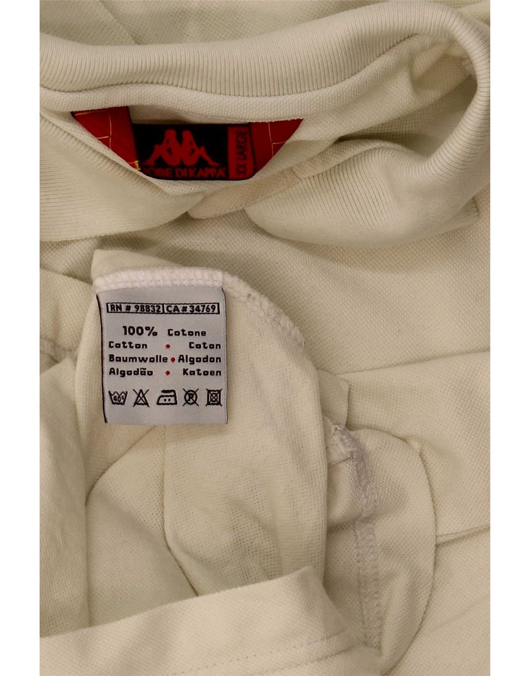 Camisa polo masculina Kappa 2XL algodão bege