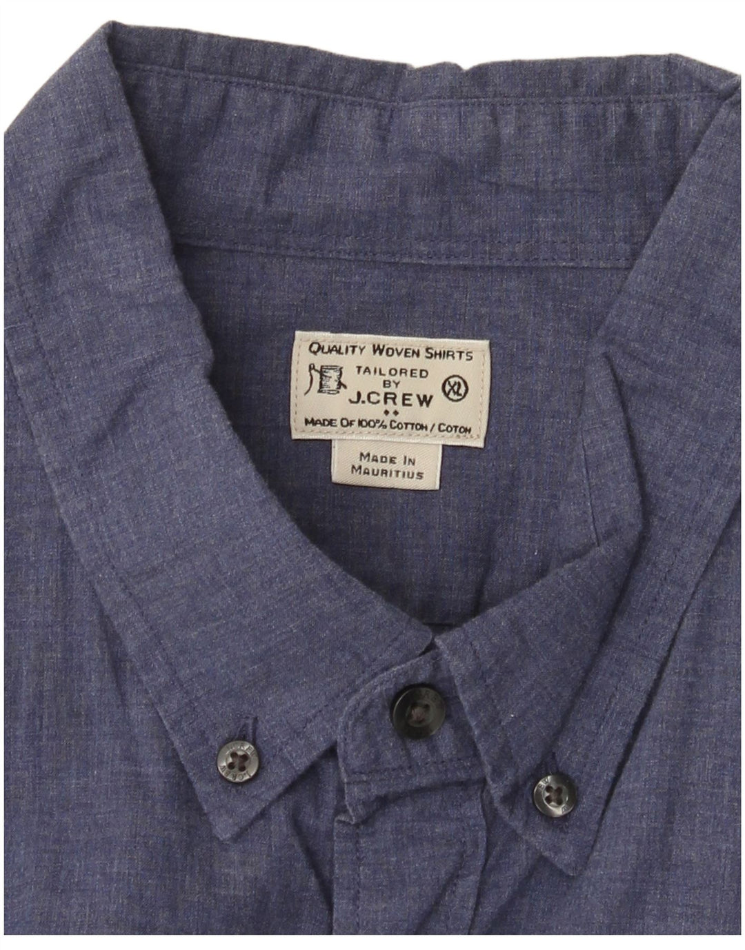 Camisa masculina J. CREW XL azul algodão