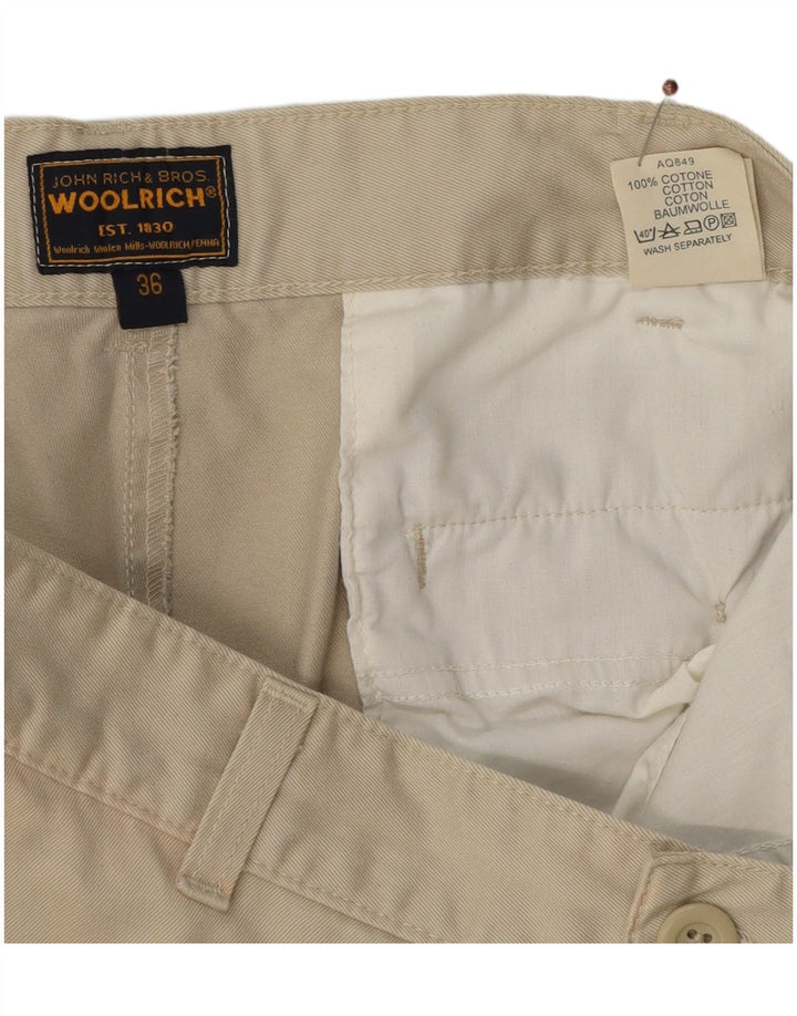 Calça Chino masculina Woolrich reta W36 L29 algodão bege