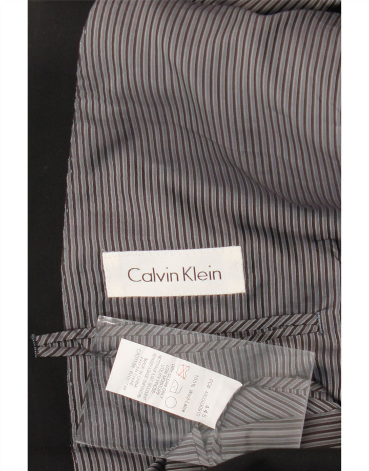 Jaqueta Blazer Masculina Calvin Klein com 2 Botões Reino Unido 44 Lã Preta Grande
