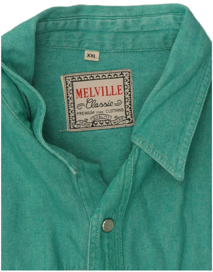 Camisa masculina Melville 2XL algodão verde
