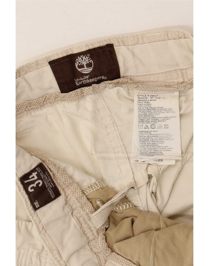 Timberland Mens Chino Shorts W34 Grande Algodão Cinza