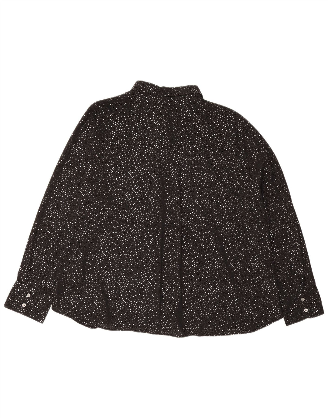 Blusa feminina Marks & Spencer grande tamanho Reino Unido 18 XL preta manchada