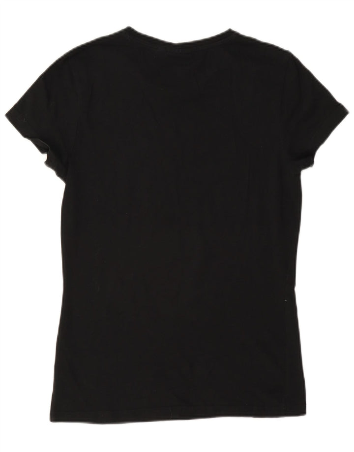 Camiseta Puma Feminina Regular Graphic Top UK 12 Médio Algodão Preto
