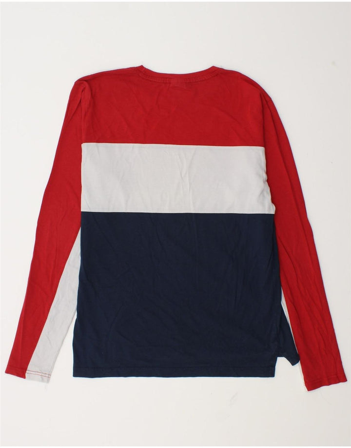 Fila Mens Tennis Graphic Top Manga Longa IT 46 Pequeno Multicolorido