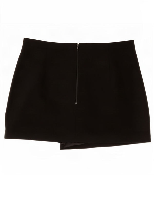 Zara Womens Skort Shorts Casual Grande W30 Poliéster Preto