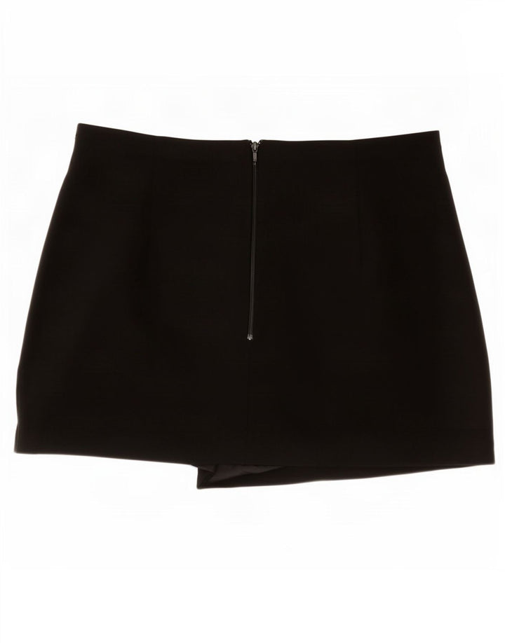 Zara Womens Skort Shorts Casual Grande W30 Poliéster Preto