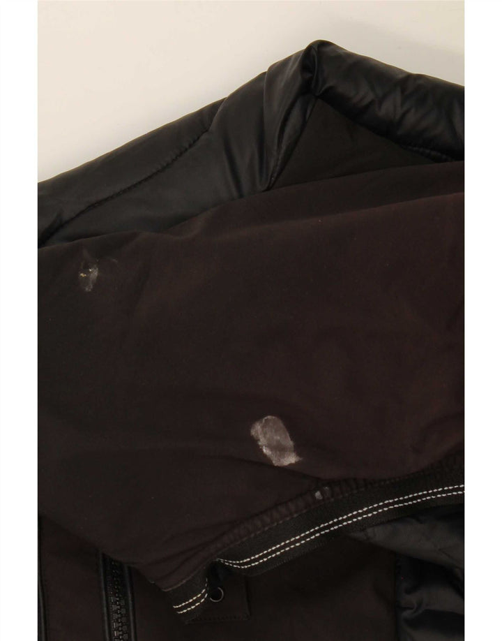 Blauer Jaqueta masculina acolchoada com capuz UK 38 Poliamida Colourblock Médio Preto