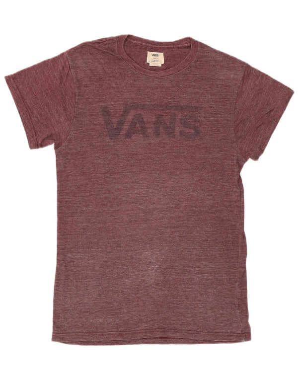 Camiseta Vans masculina gráfica pequena Borgonha manchada