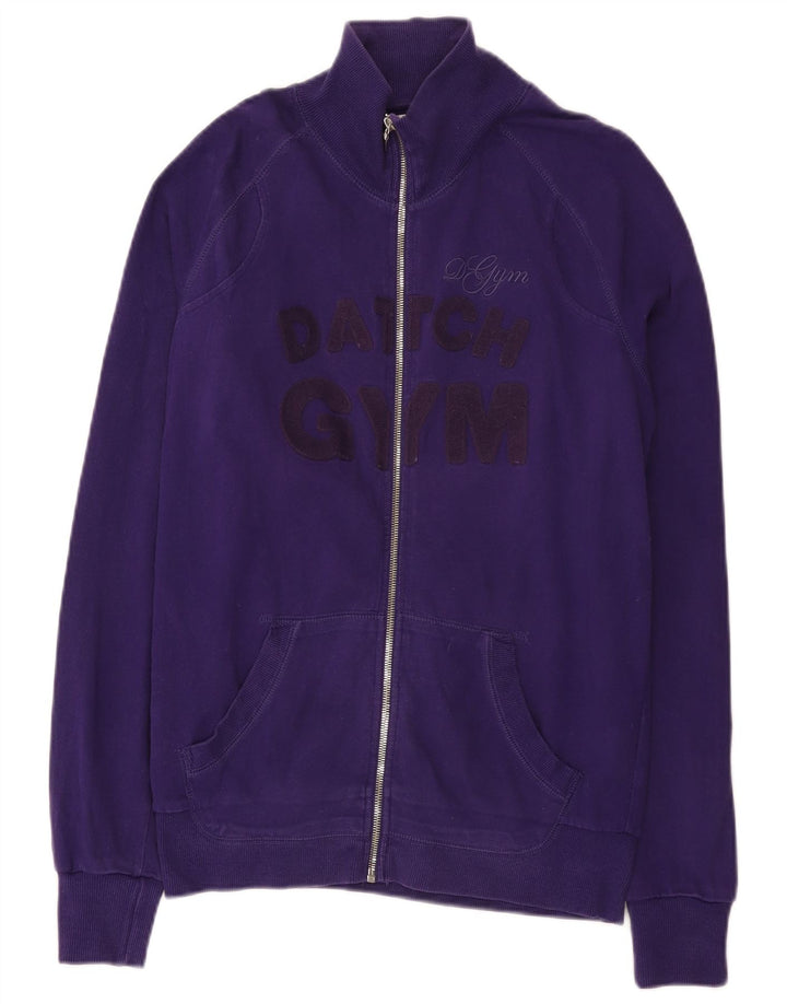 Jaqueta masculina de agasalho gráfico Datch de algodão roxo grande