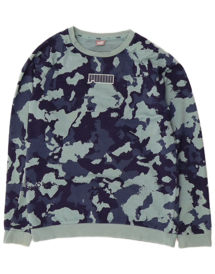 Moletom PUMA Menino Jumper 15-16 Anos Turquesa Camuflagem Poliéster