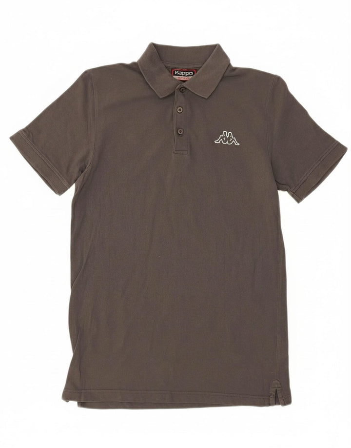 Camisa polo masculina KAPPA pequena cinza algodão