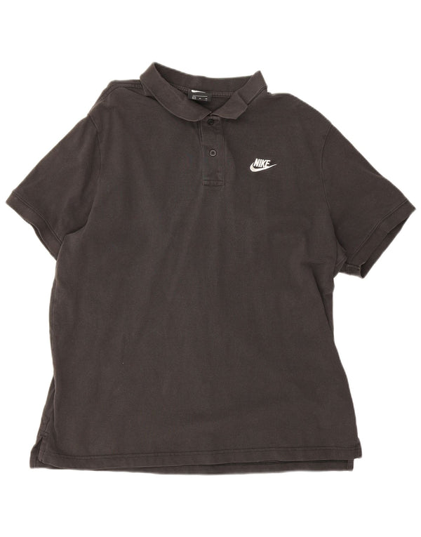 Camisa polo masculina Nike XL preta de algodão