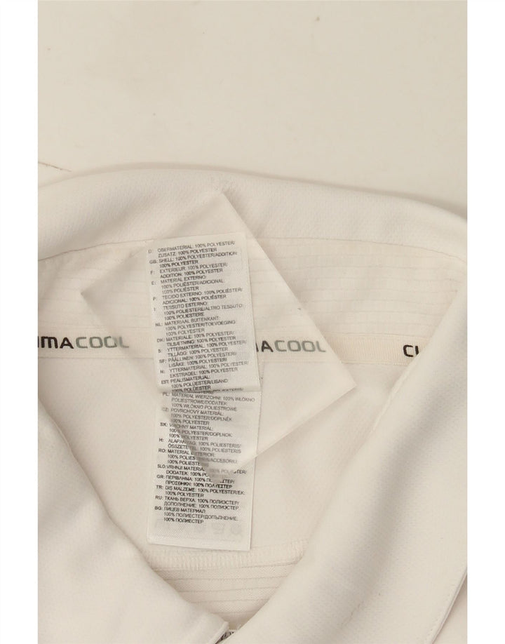 Adidas Mens Climacool Polo Shirt XL Branco Poliéster