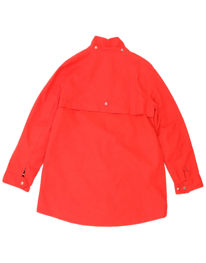 Joules Womens Oversized Rain Jacket UK 10 Pequeno Algodão Vermelho