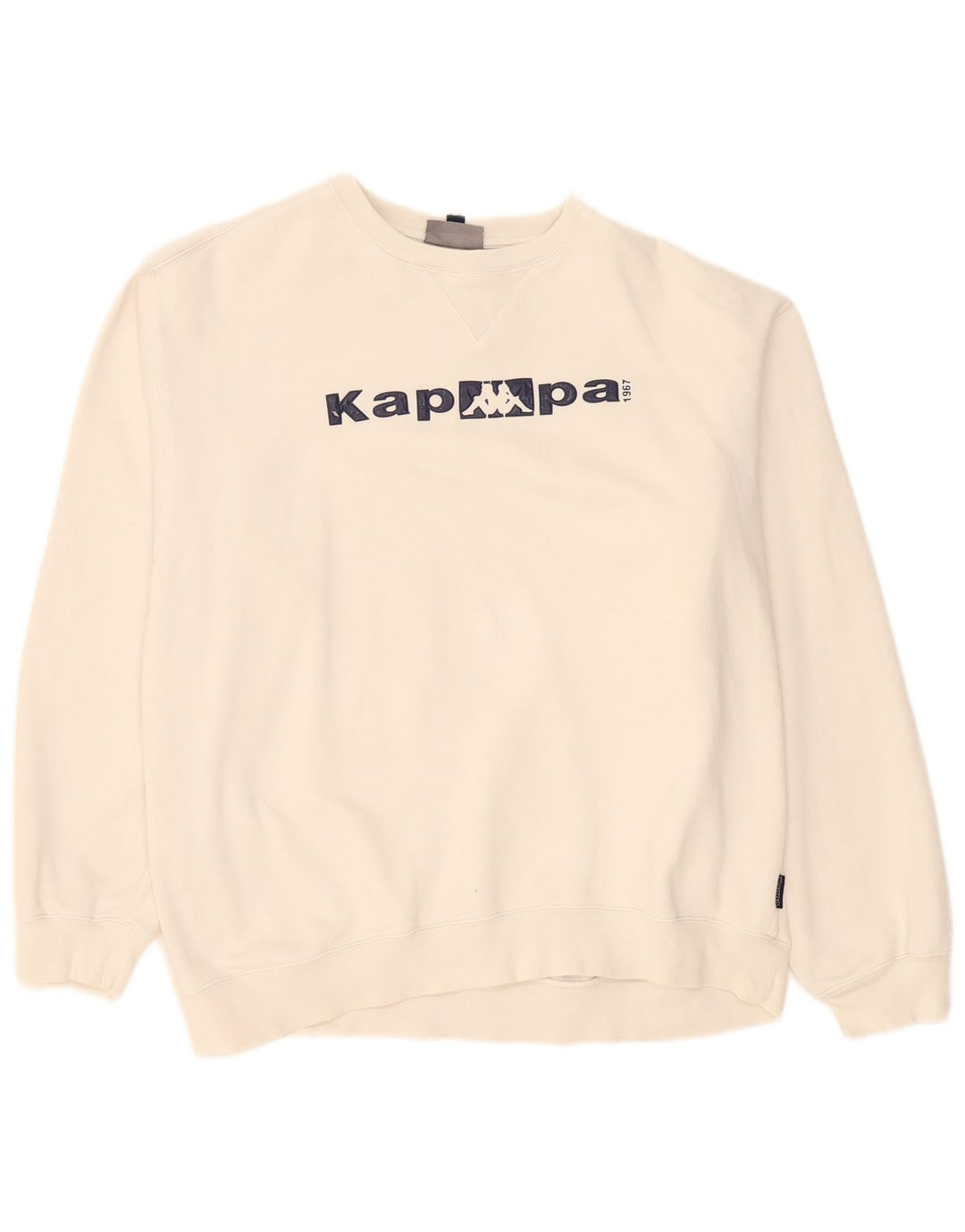 Moletom gráfico masculino Kappa Jumper XL algodão branco
