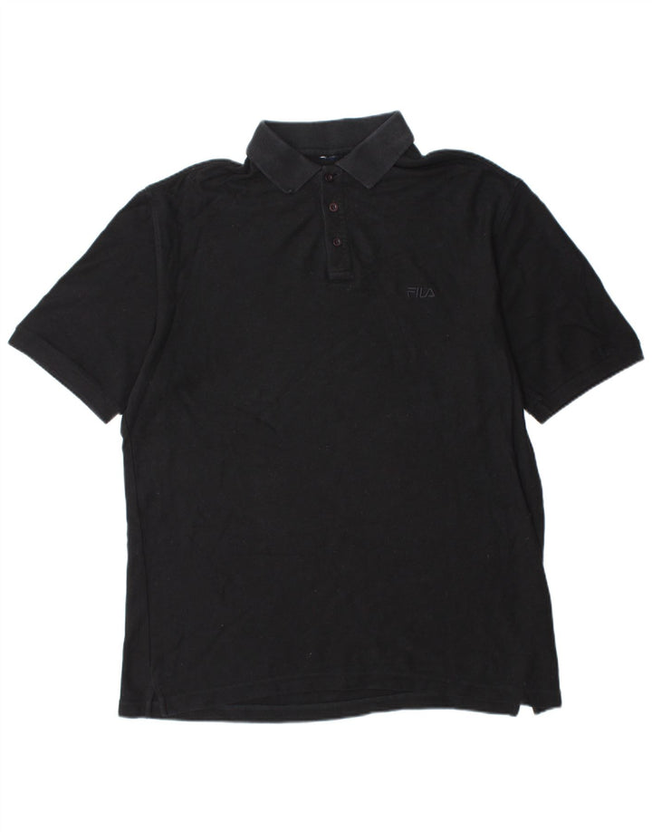 Camisa polo masculina FILA XL algodão preto
