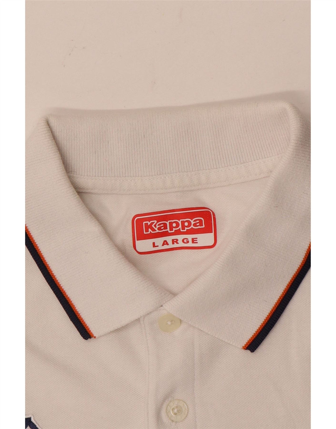 Camisa polo masculina Kappa grande branca