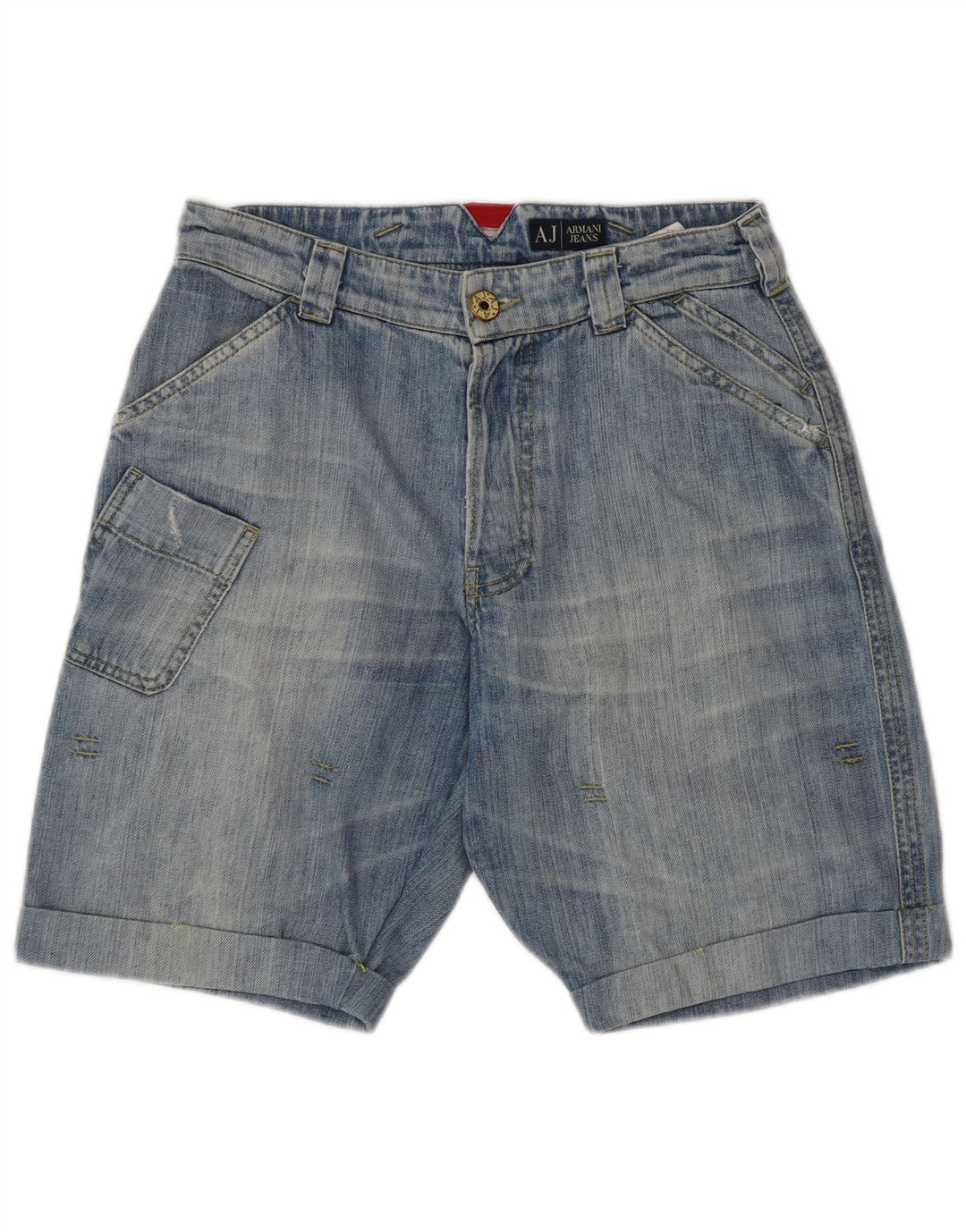 Shorts jeans masculino ARMANI W30 algodão azul médio