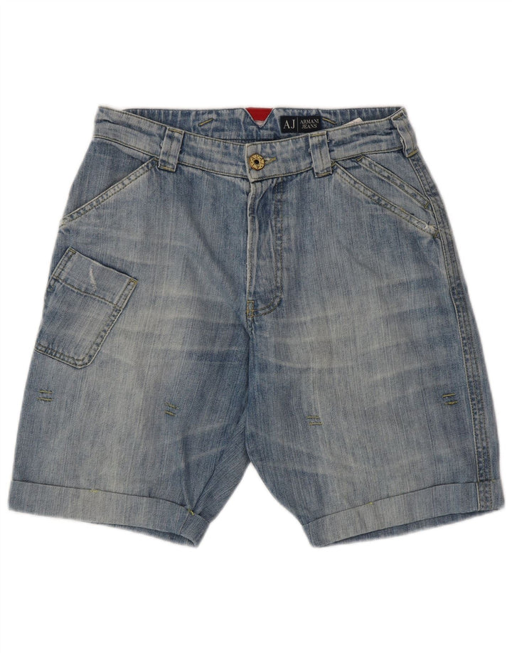 Shorts jeans masculino ARMANI W30 algodão azul médio