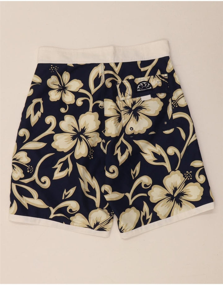 Shorts de natação masculino Sundek pequeno poliéster floral azul marinho