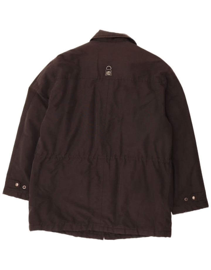 Jaqueta utilitária masculina Piero Guidi UK 42 XL algodão preto