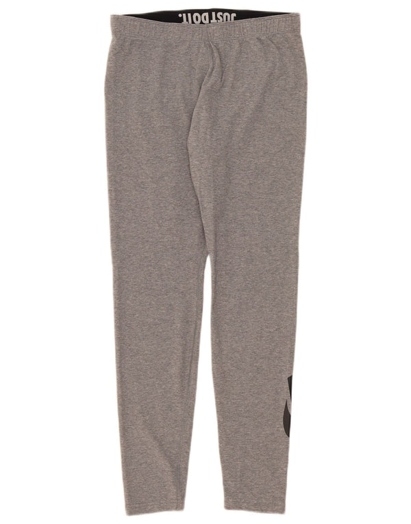 Leggings Nike Femininas Graphic UK 14 Grande Algodão Cinza