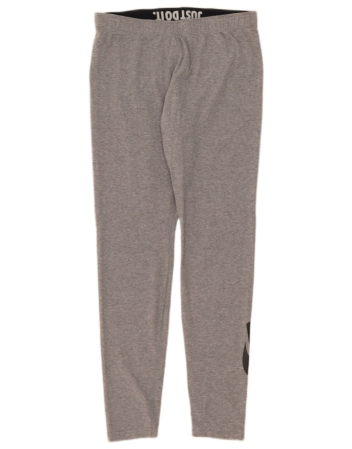Leggings Nike Femininas Graphic UK 14 Grande Algodão Cinza