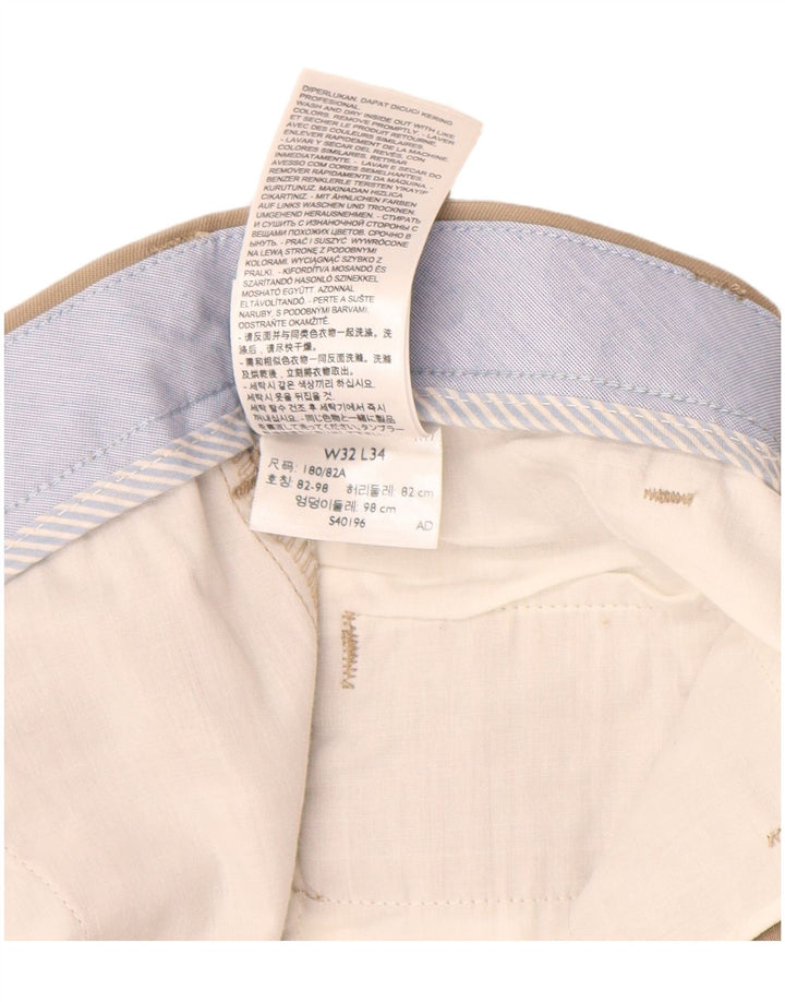 DOCKERS Calça masculina slim fit Chino W32 L30 algodão bege