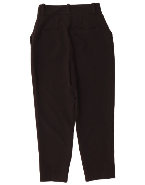 Calça chino feminina Zara cintura alta cônica média W28 L27 preta