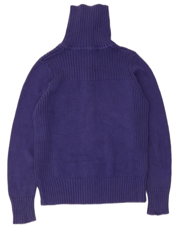 Suéter cardigã feminino Marks & Spencer Reino Unido 14 algodão azul médio