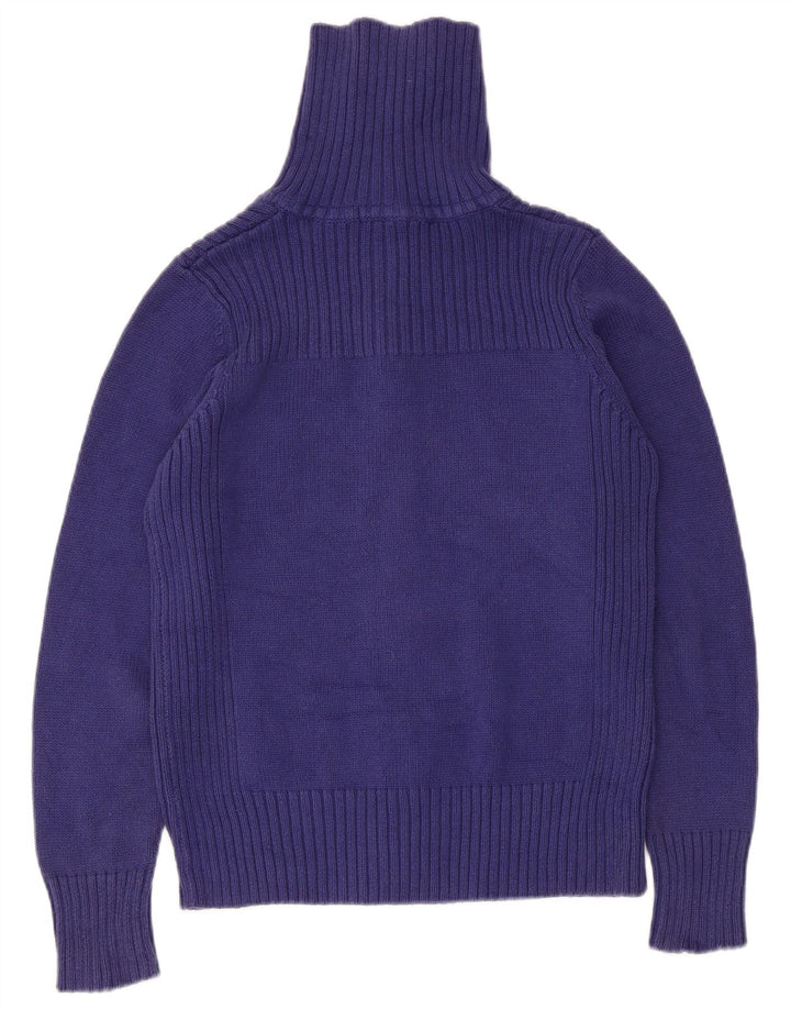 Suéter cardigã feminino Marks & Spencer Reino Unido 14 algodão azul médio