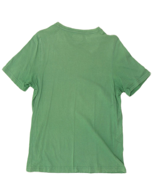 Kappa Camiseta masculina gráfica top pequeno algodão verde