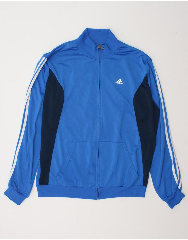 Adidas Mens Tracksuit Top Jacket UK 48/50 XL Azul Colourblock Poliéster