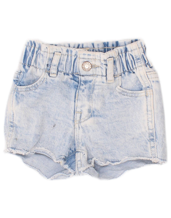 Shorts jeans para meninas Gap 6-9 meses W16 azul algodão